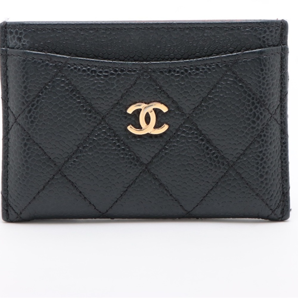 Chanel Black Quilted Card Holder